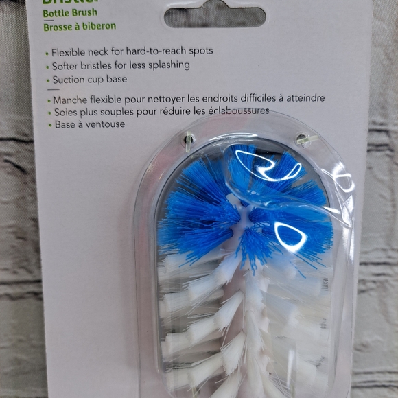 'MUNCHKIN' BOTTLE CLEANING BRUSH with SUCTION BASE STAND BLUE - Picture 7 of 12